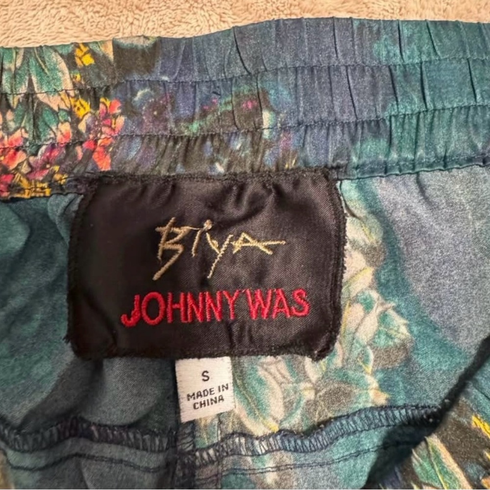 Johnny Was silk floral lounge pant - Picture 4 of 5